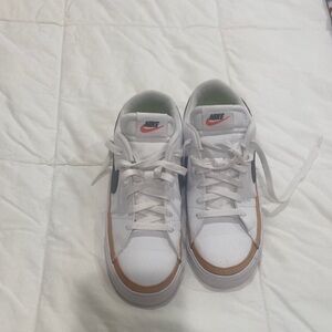 Nike White and Tan Sneakers